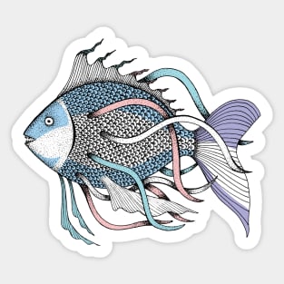 Fantasy Fish Ink Illustration Sticker